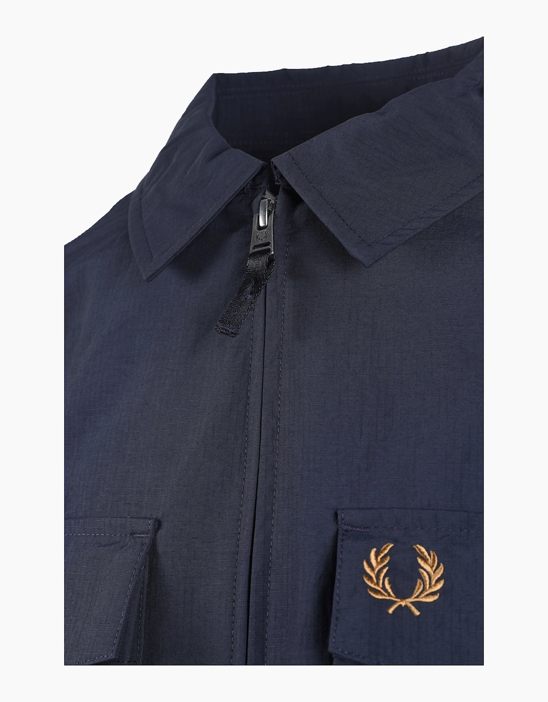 FRED PERRY RIPSTOP POCKET OVERSHIRT NAVY