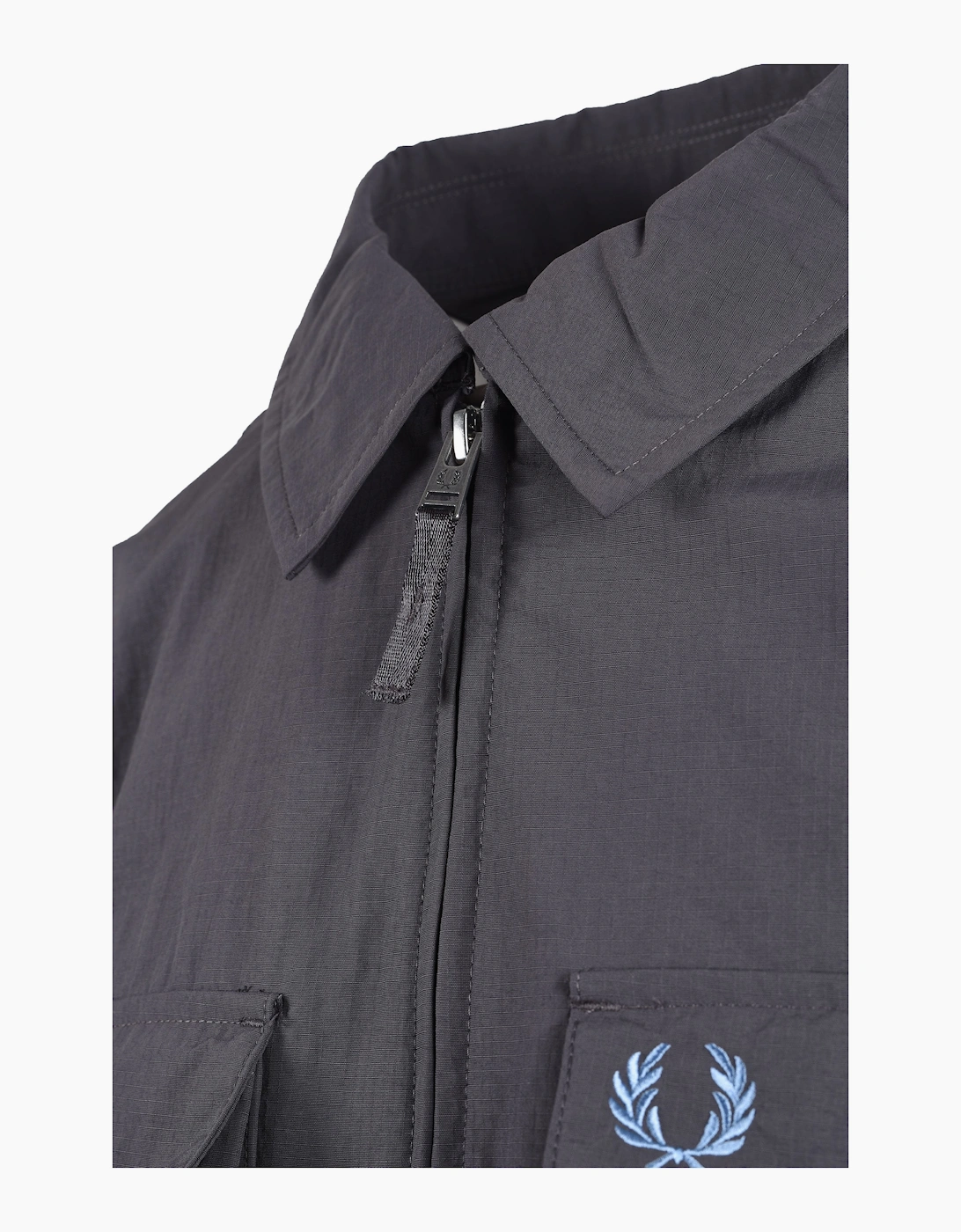 FRED PERRY RIPSTOP POCKET OVERSHIRT ANCHOR GREY