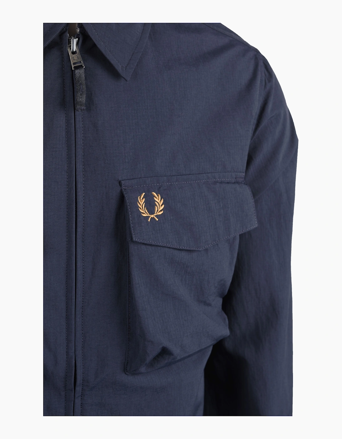 FRED PERRY RIPSTOP POCKET OVERSHIRT NAVY