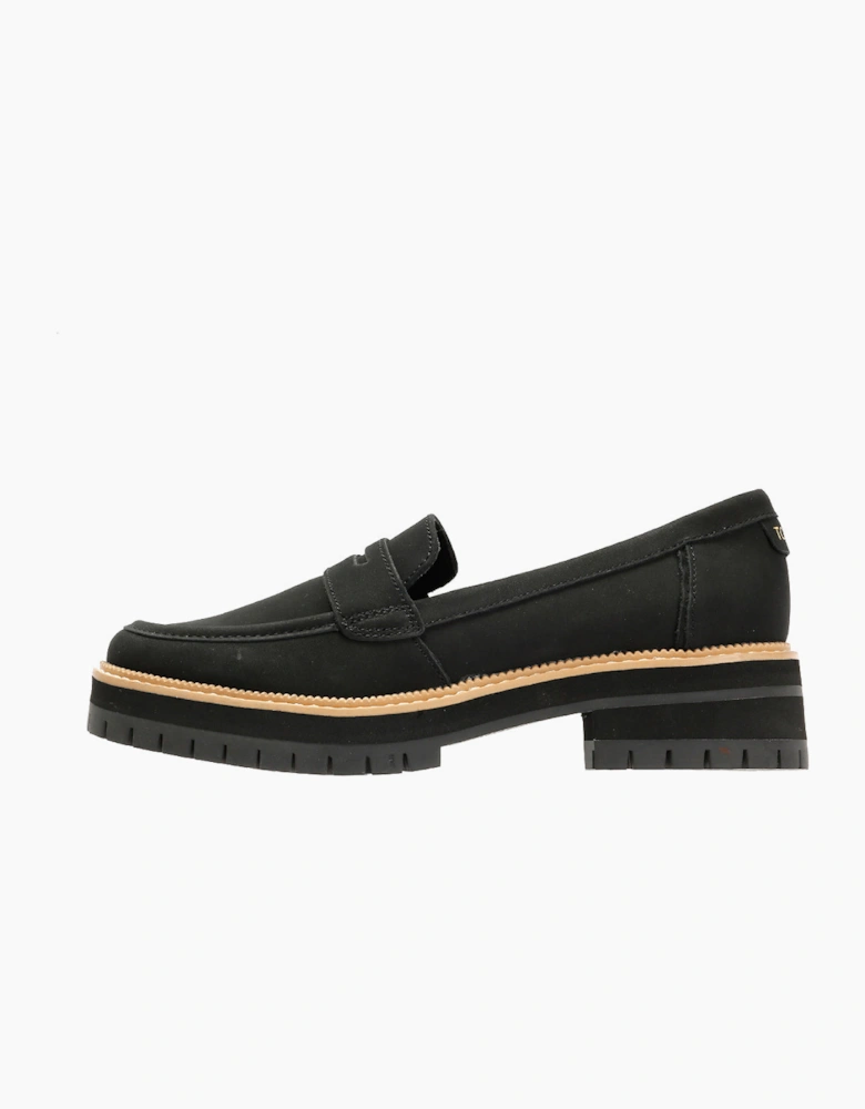 TOMS Cara Leather Women's Black Loafers