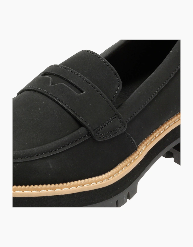 TOMS Cara Leather Women's Black Loafers