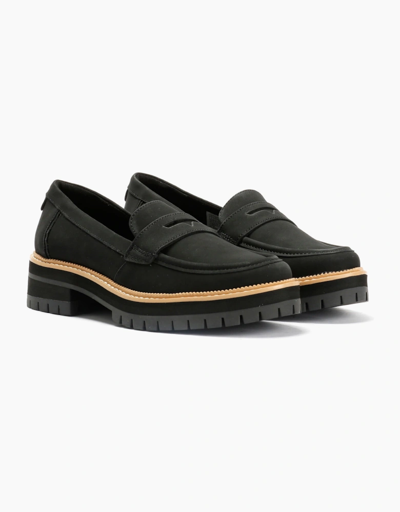 TOMS Cara Leather Women's Black Loafers