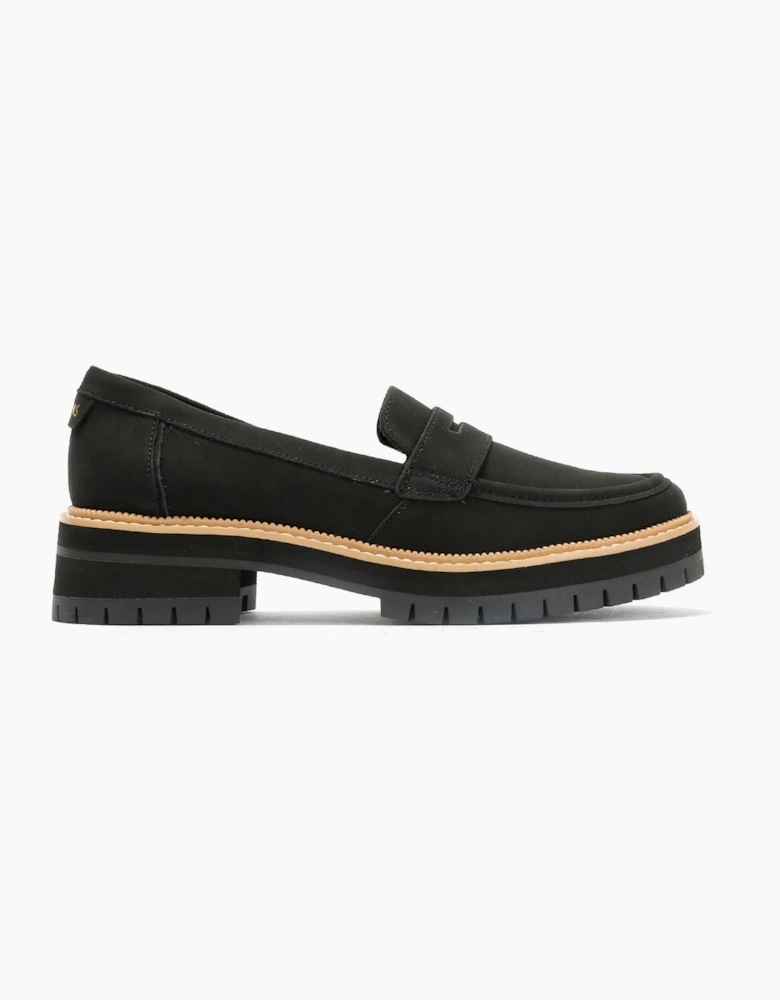 TOMS Cara Leather Women's Black Loafers