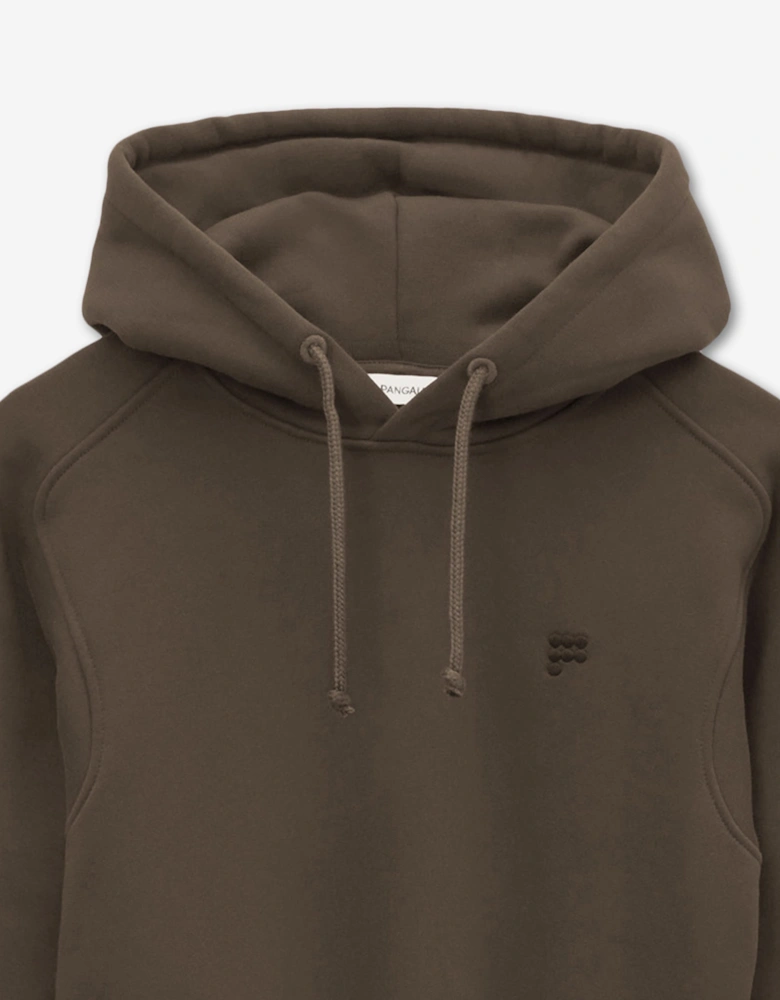 PANGAIA Girls Heavyweight Hoodie Balloon Dress in Brown