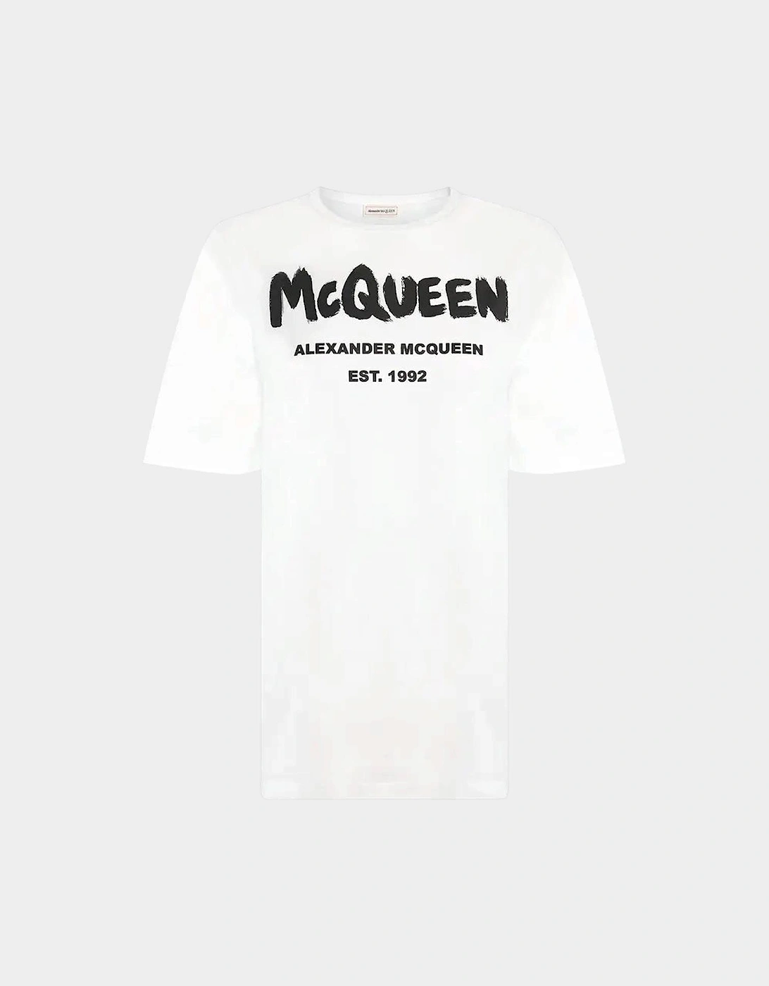 Alexander Mcqueen Women's Graffiti T-Shirt White - Size: 12