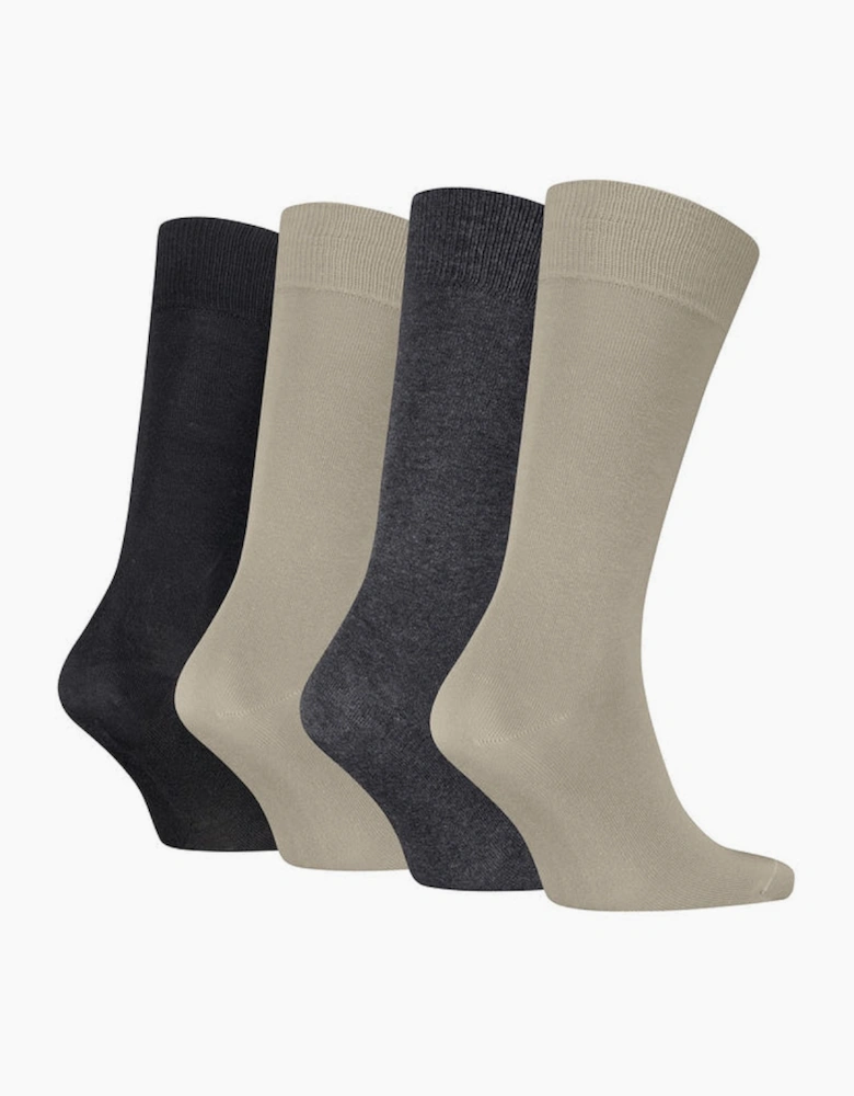 Calvin Klein 4 Pack Giftbox Classic Mens Crew Socks Beige