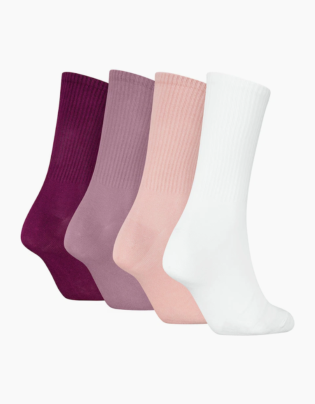 Calvin Klein 4 Pack Giftbox Monologo Womens Crew Socks Multicolour