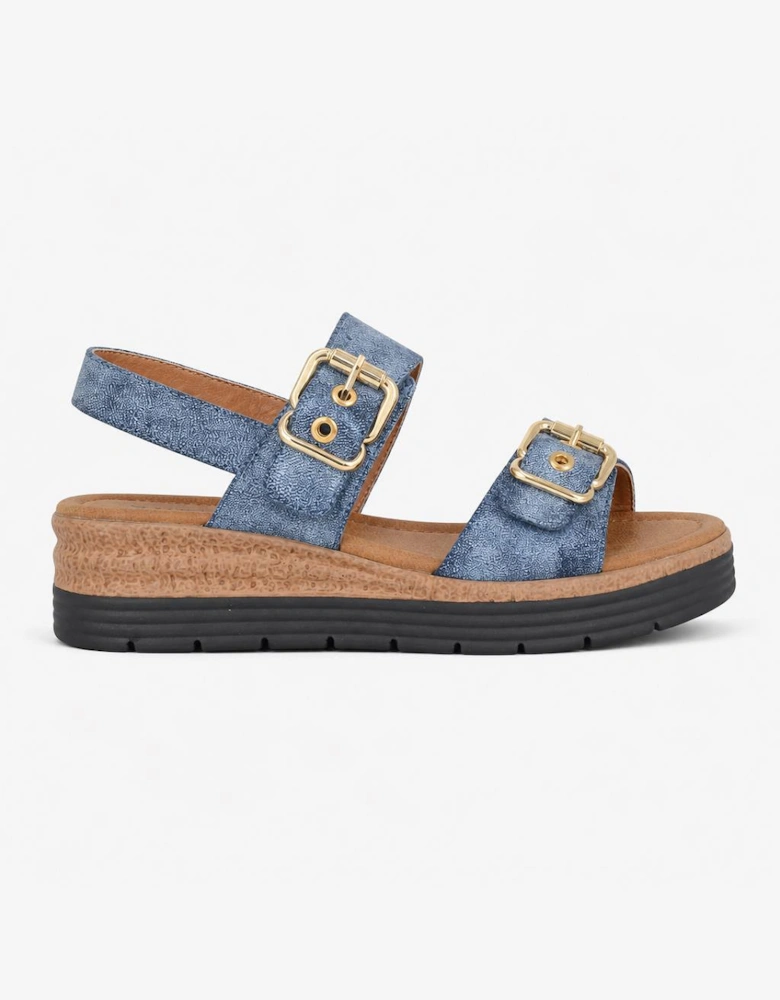Cipriata MILIA Womens Cross Strap Sandals Blue