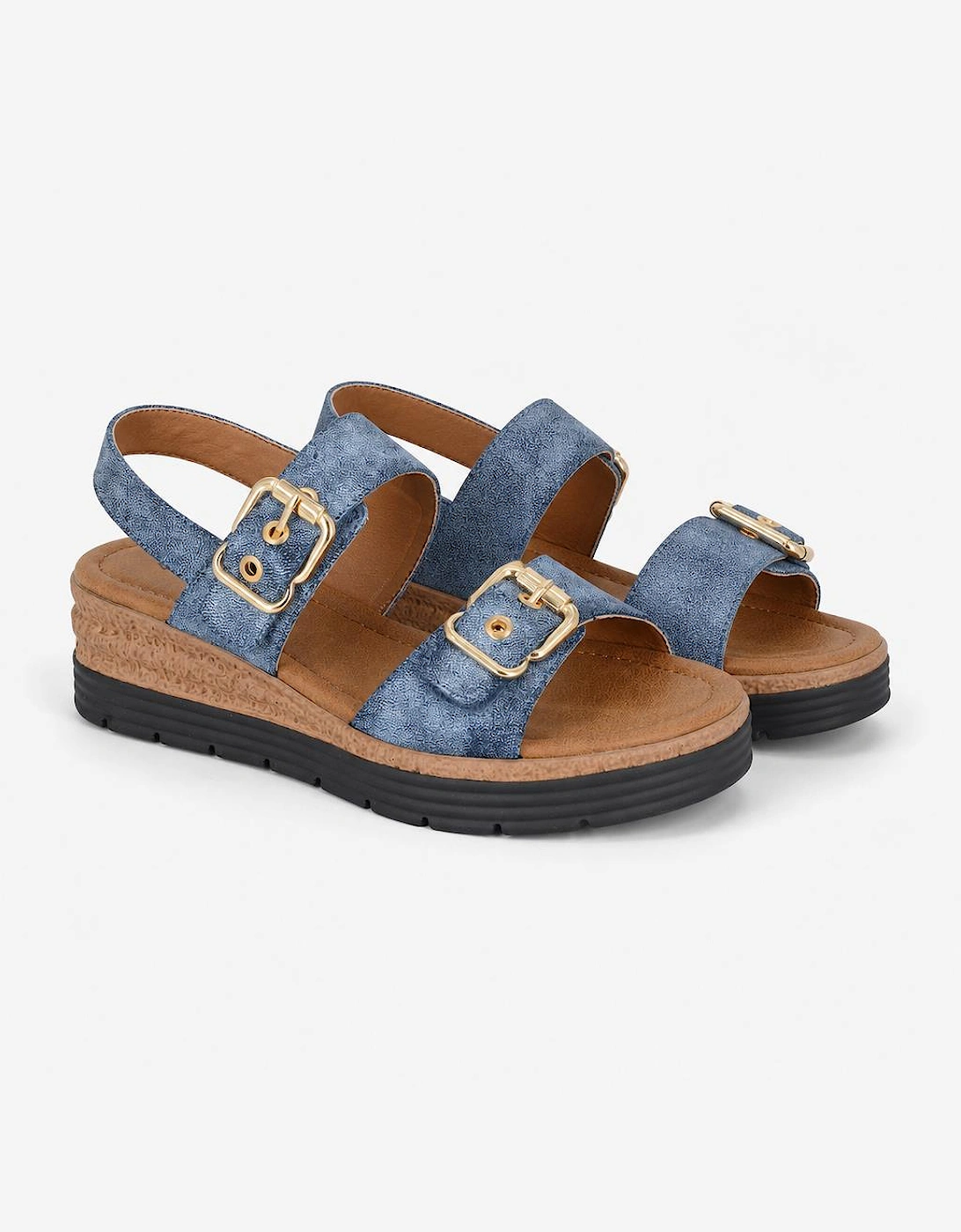 Cipriata MILIA Womens Cross Strap Sandals Blue