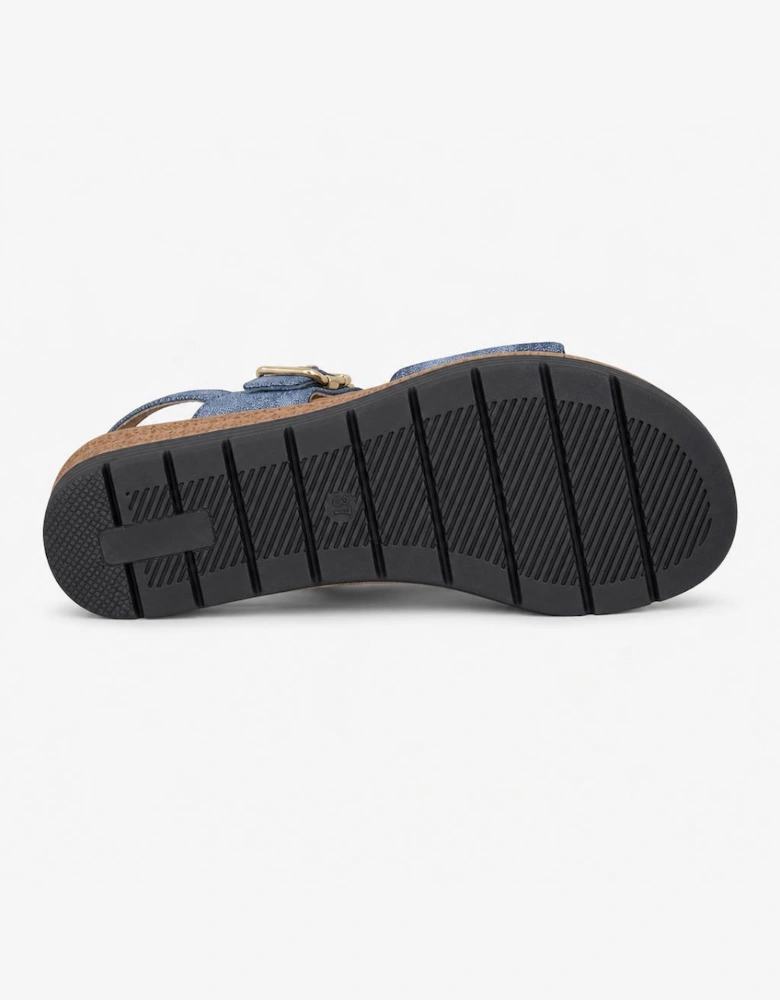Cipriata MILIA Womens Cross Strap Sandals Blue