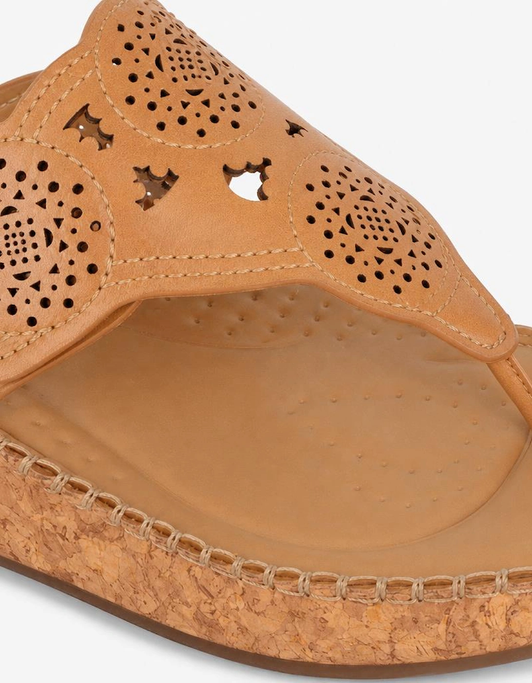 Cipriata CORINA Womens Toe-Post Sandals Light Tan