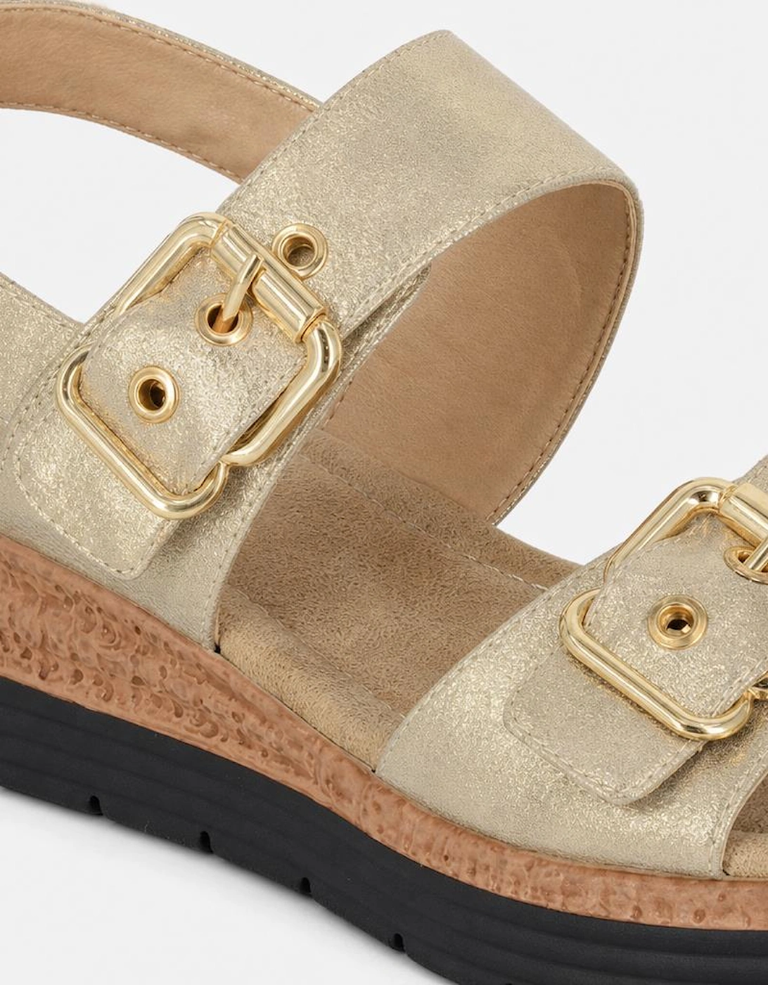 Cipriata MILIA Womens Cross Strap Sandals Gold