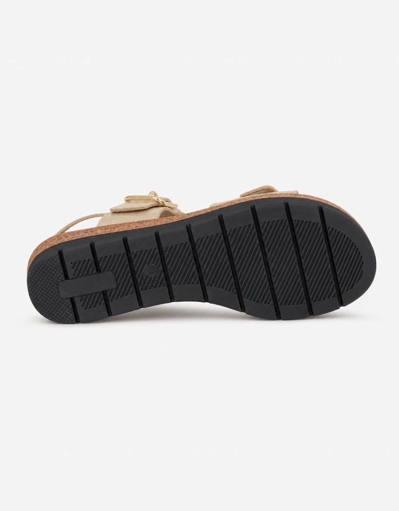 Cipriata MILIA Womens Cross Strap Sandals Gold