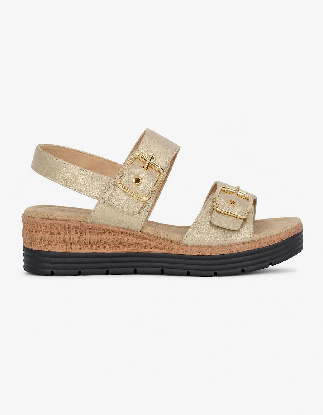 Cipriata MILIA Womens Cross Strap Sandals Gold