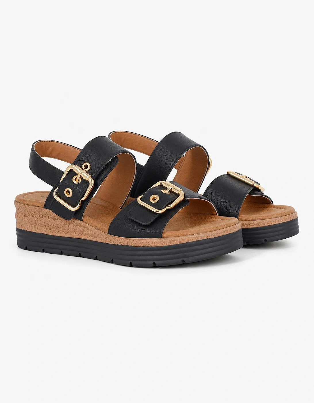 Cipriata MILIA Womens Cross Strap Sandals Black