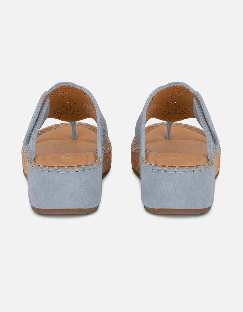 Cipriata CORINA Womens Toe-Post Sandals Blue
