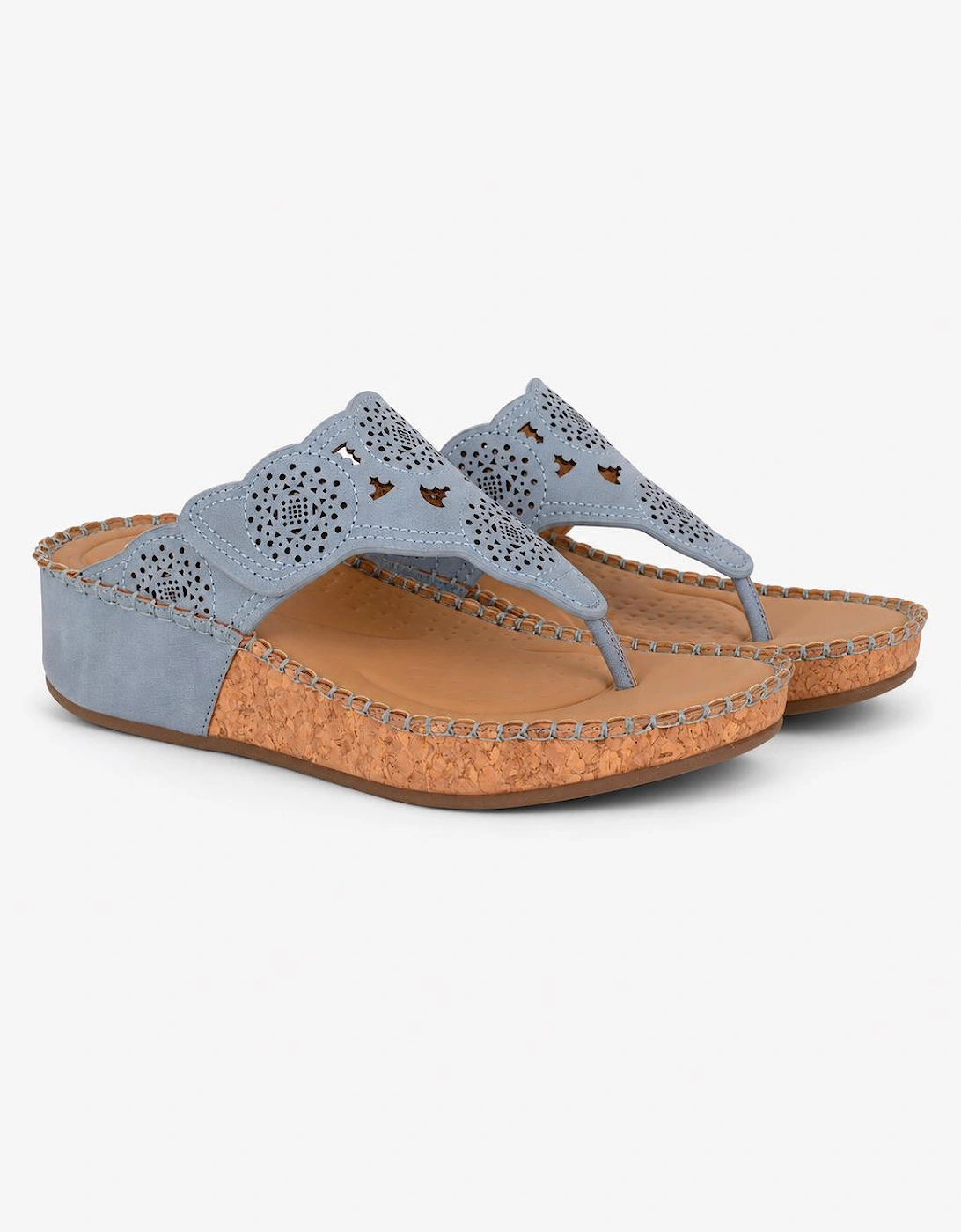 Cipriata CORINA Womens Toe-Post Sandals Blue