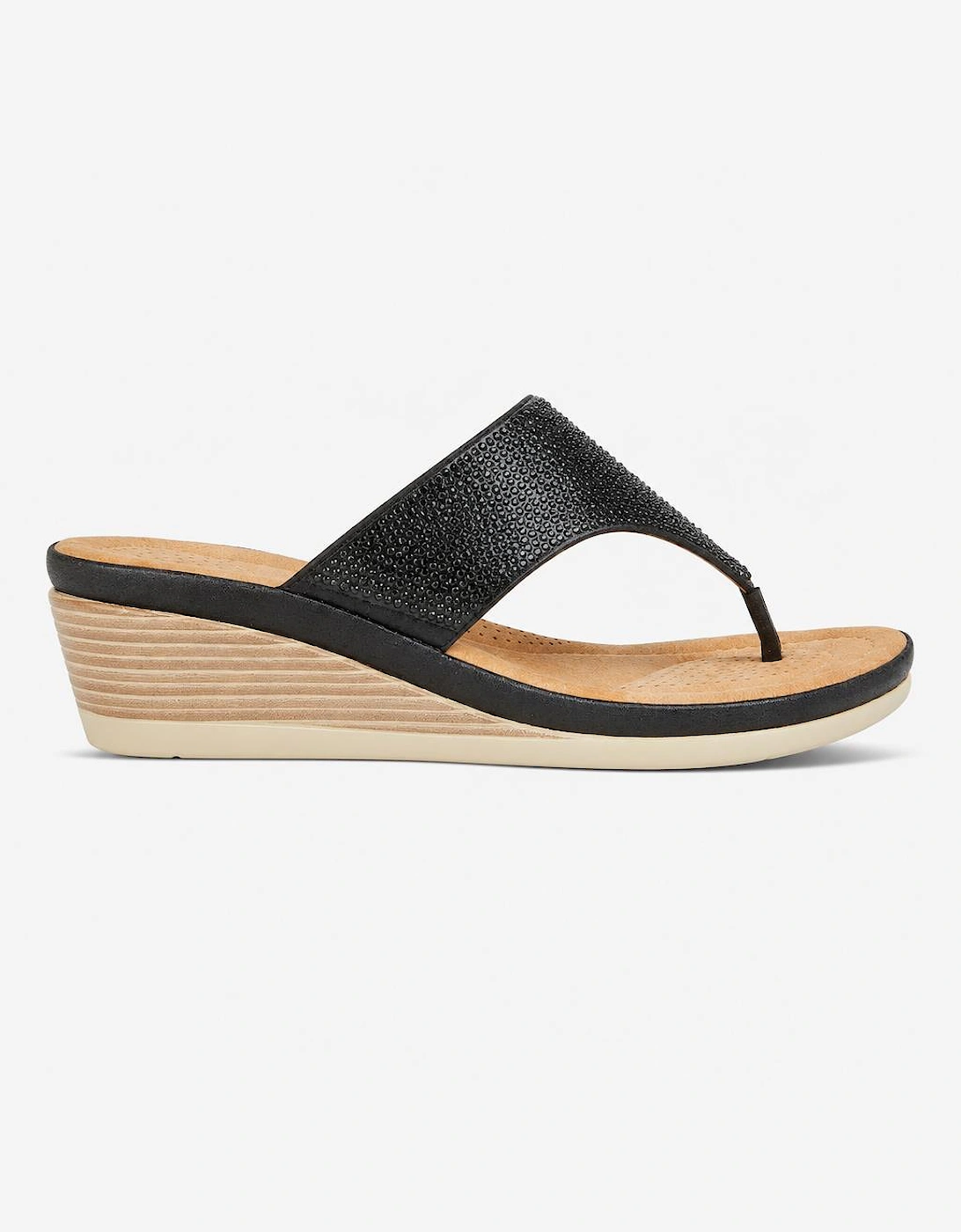 Cipriata SANDRA Womens Toe-Post Sandals Black