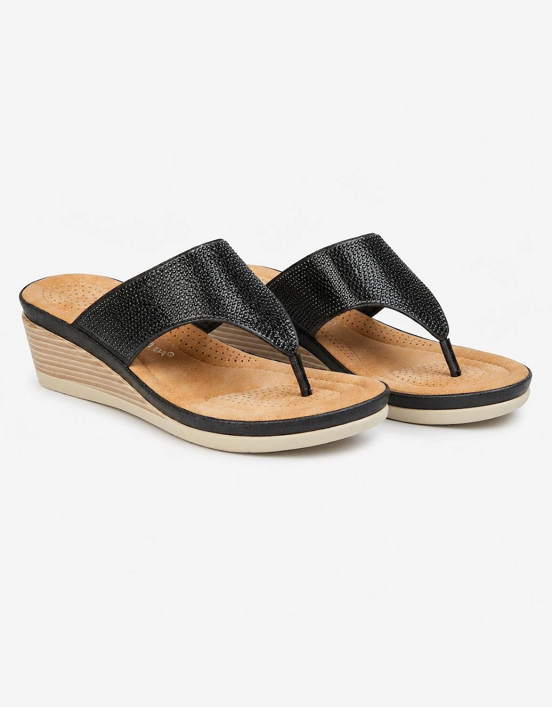 Cipriata SANDRA Womens Toe-Post Sandals Black