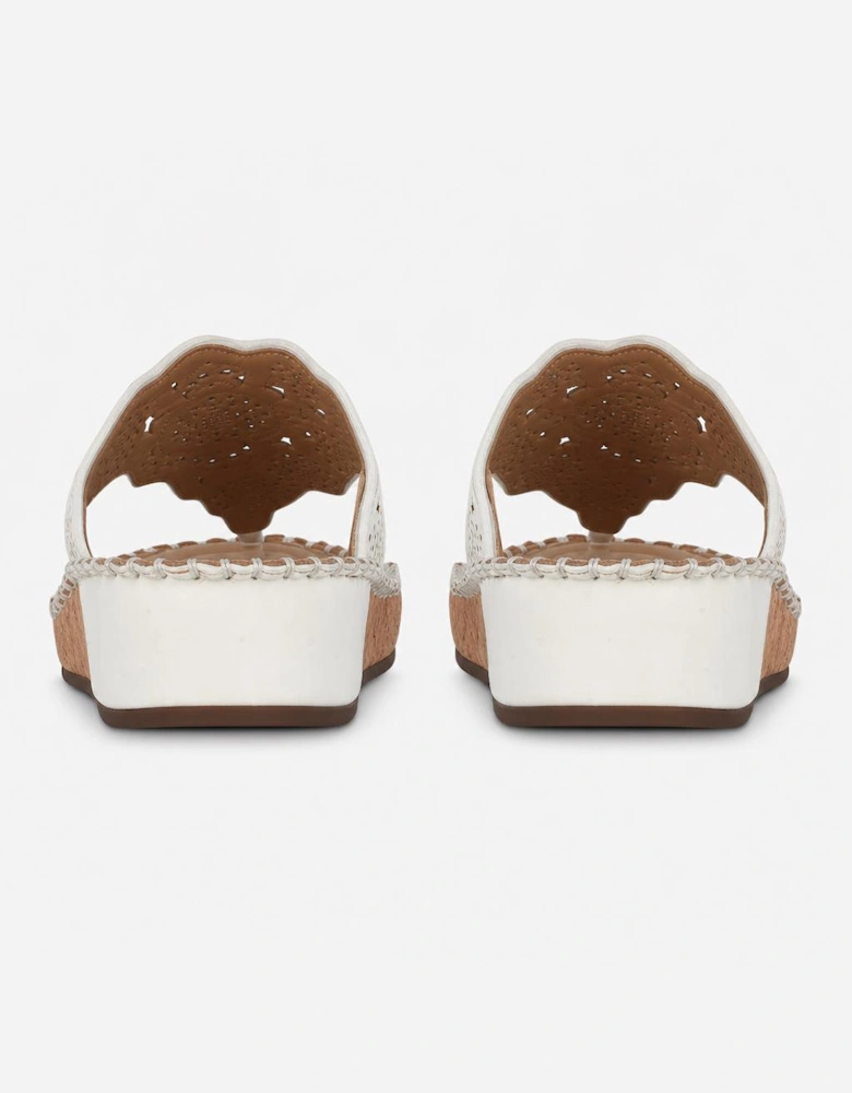 Cipriata CORINA Womens Toe-Post Sandals White