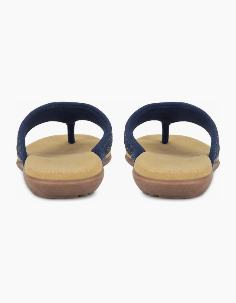 Cipriata ALCEE Womens Toe-Post Sandals Navy