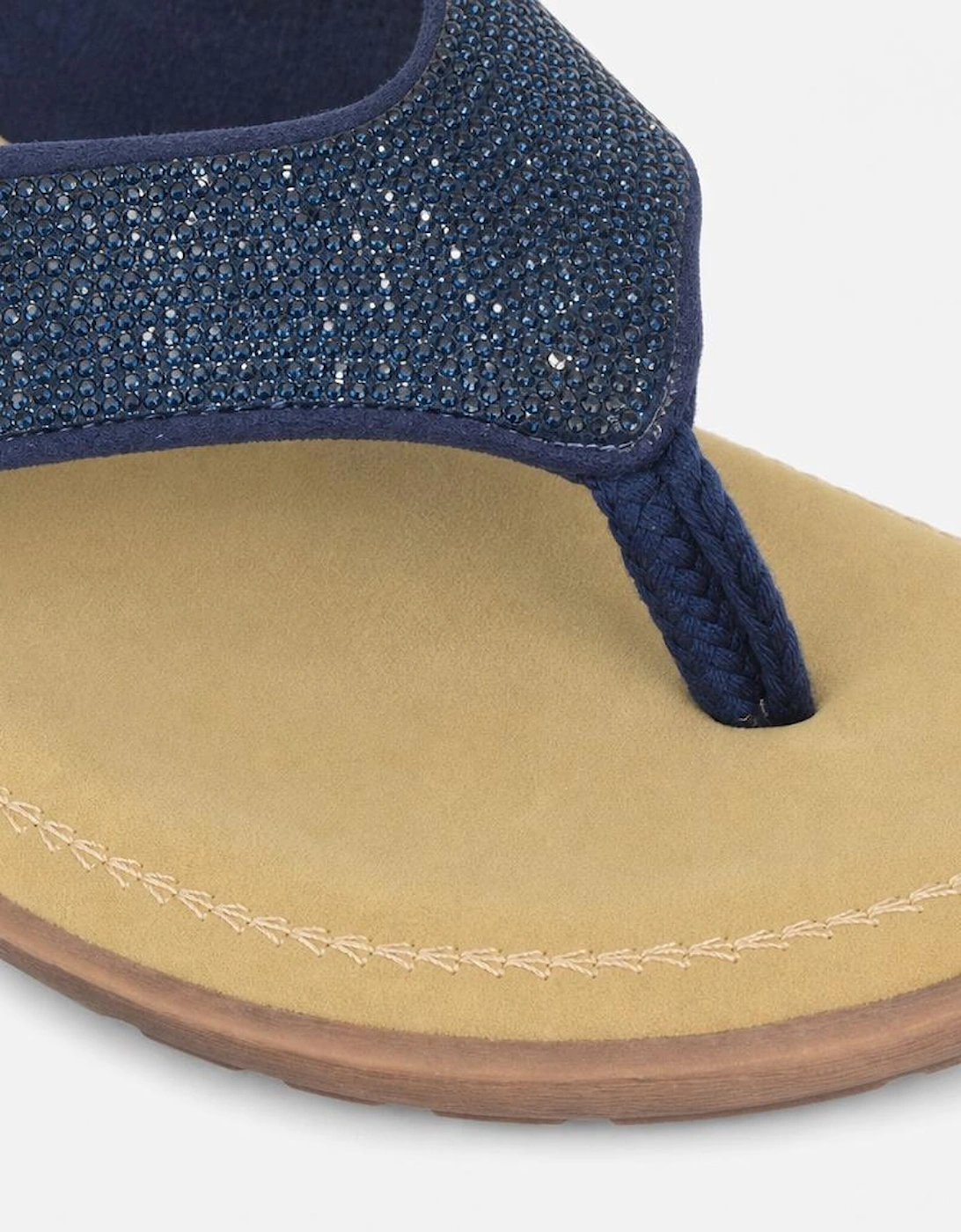 Cipriata ALCEE Womens Toe-Post Sandals Navy