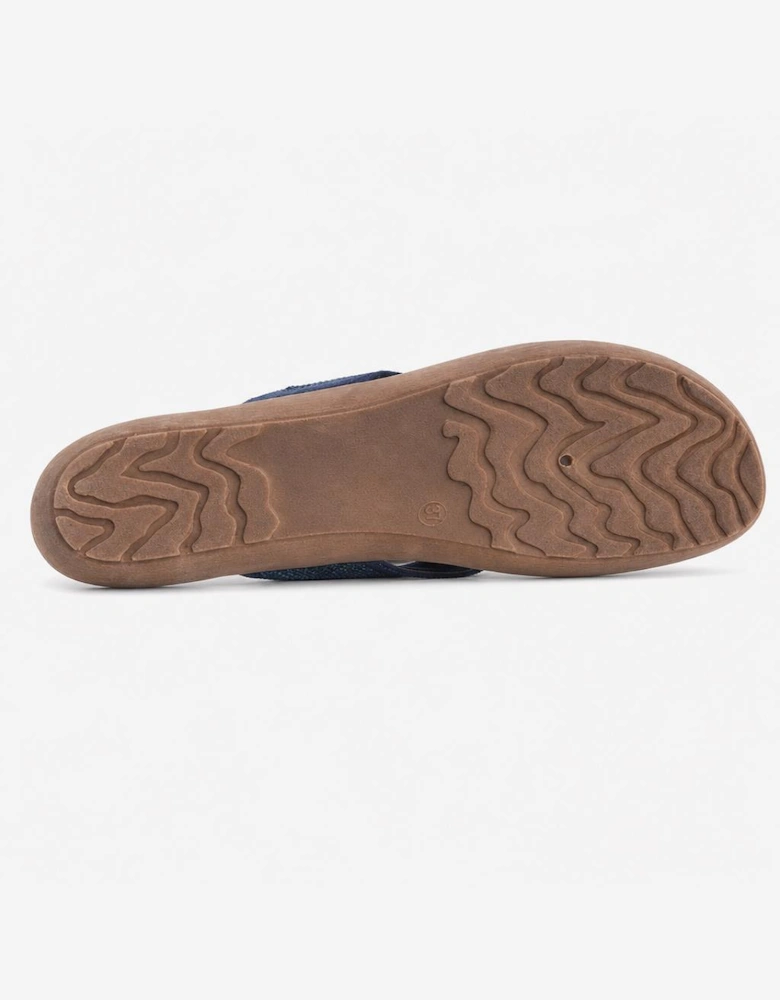 Cipriata ALCEE Womens Toe-Post Sandals Navy