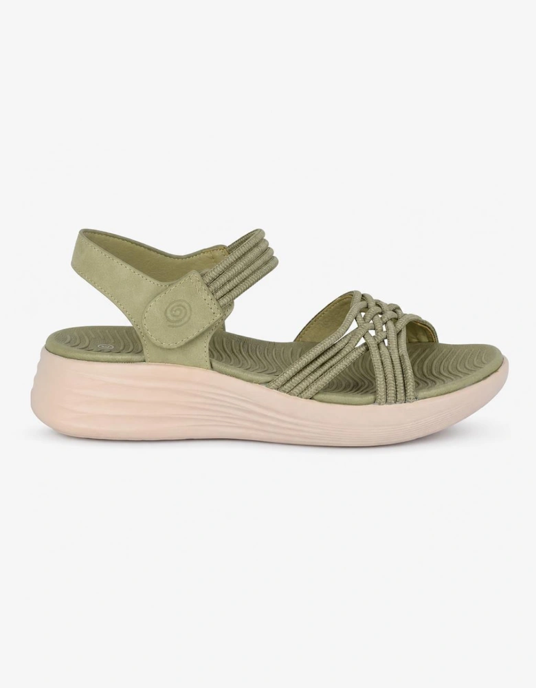 Cipriata ELETTA Womens Cross Strap Sandals Sage Green