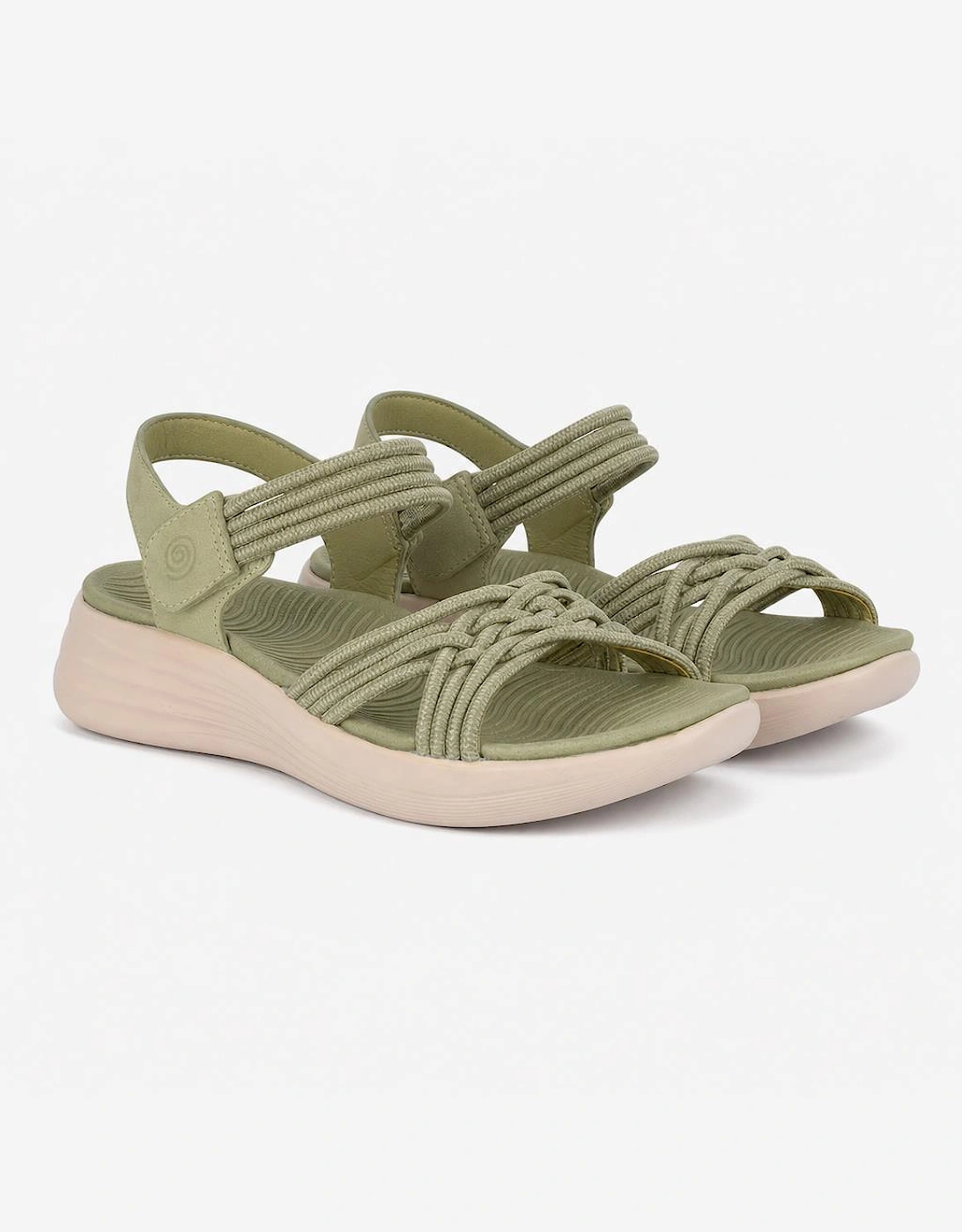 Cipriata ELETTA Womens Cross Strap Sandals Sage Green