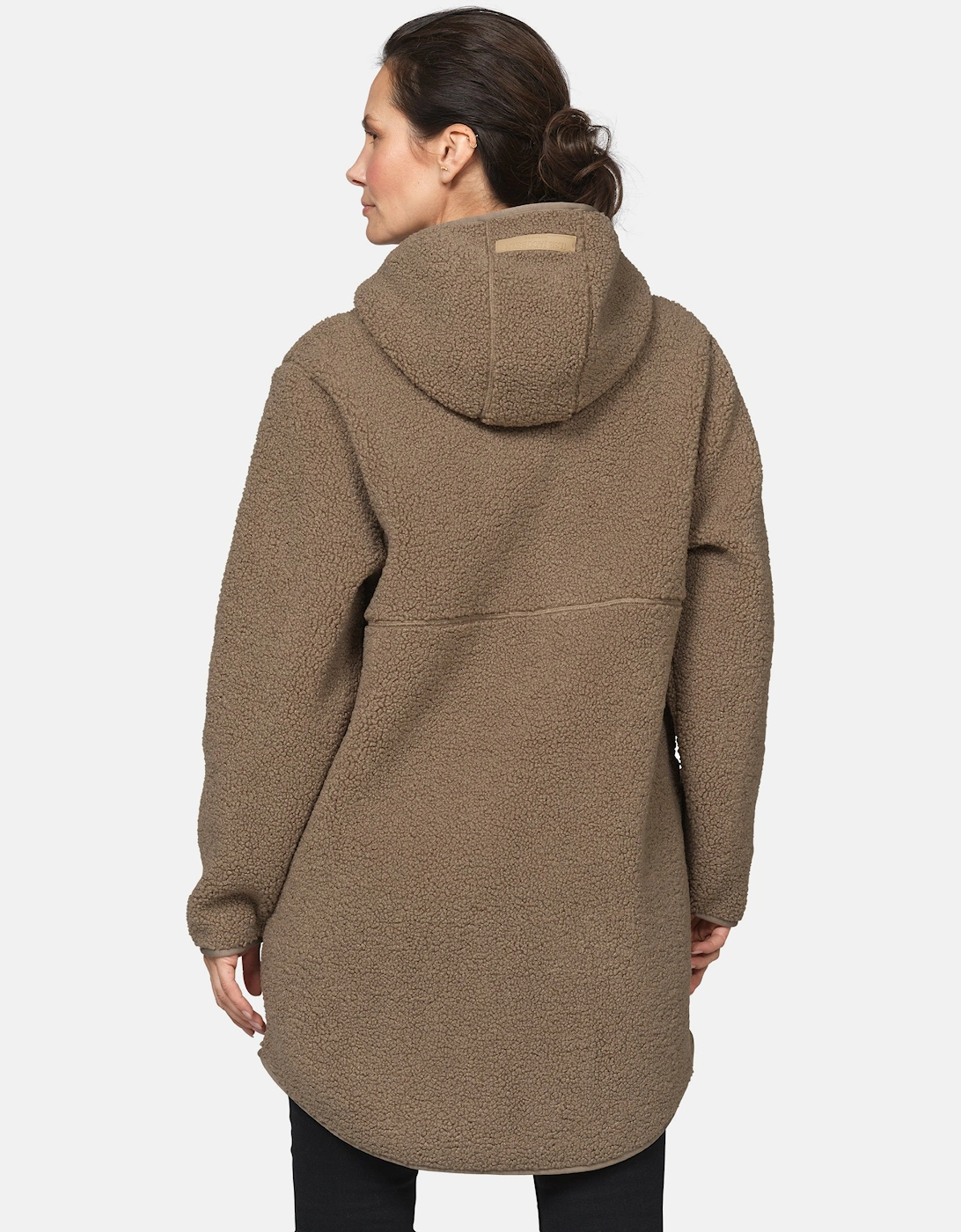 Ilse Jacobsen Bonded Pile Womens Hooded Jacket - Greige 105