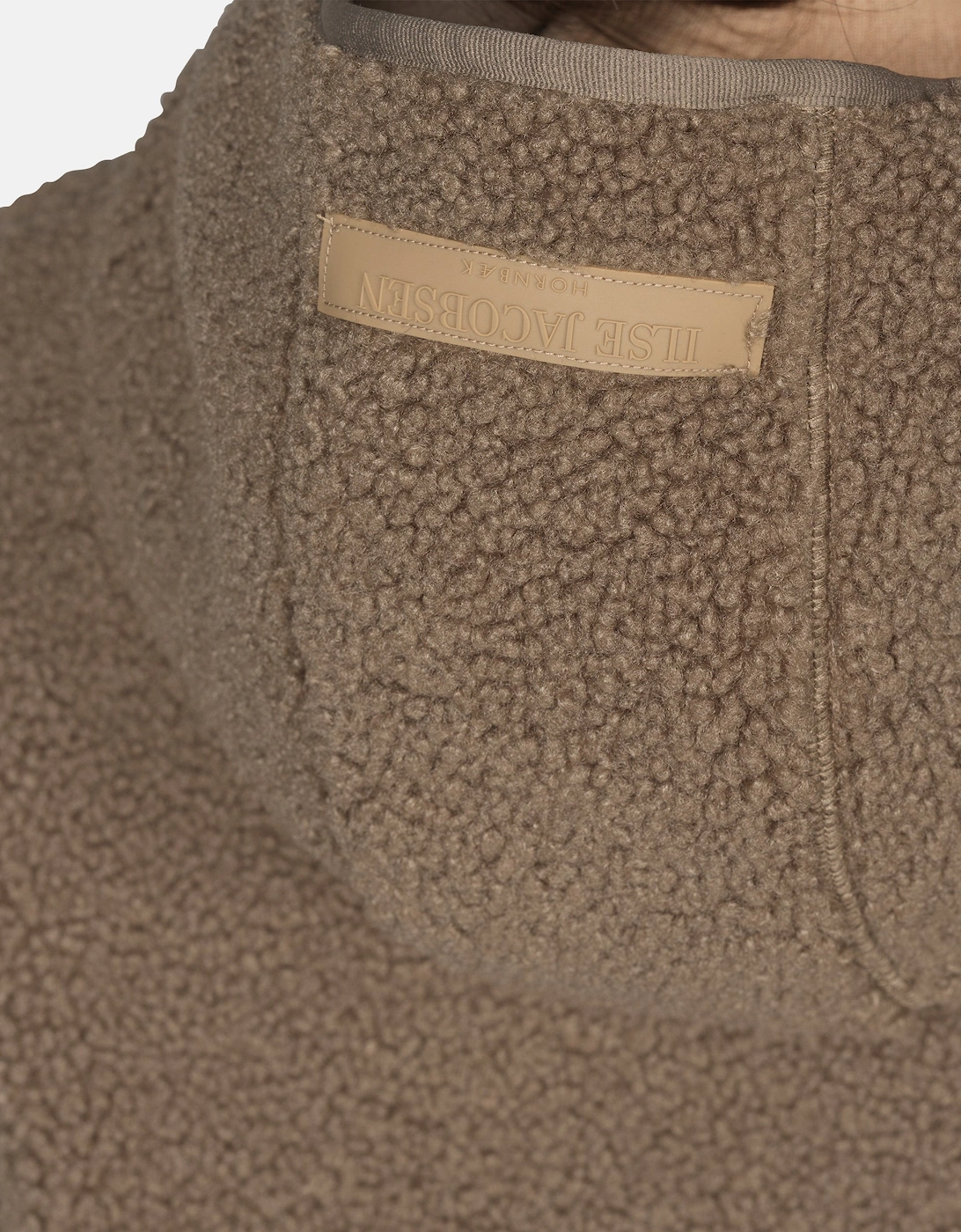 Ilse Jacobsen Bonded Pile Womens Hooded Jacket - Greige 105