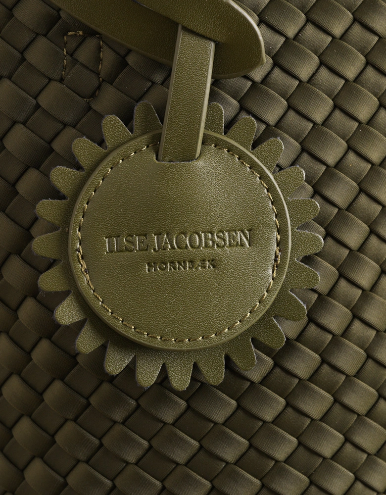 Ilse Jacobsen Braided Woven Womens Shell Tote Bag - Army 410