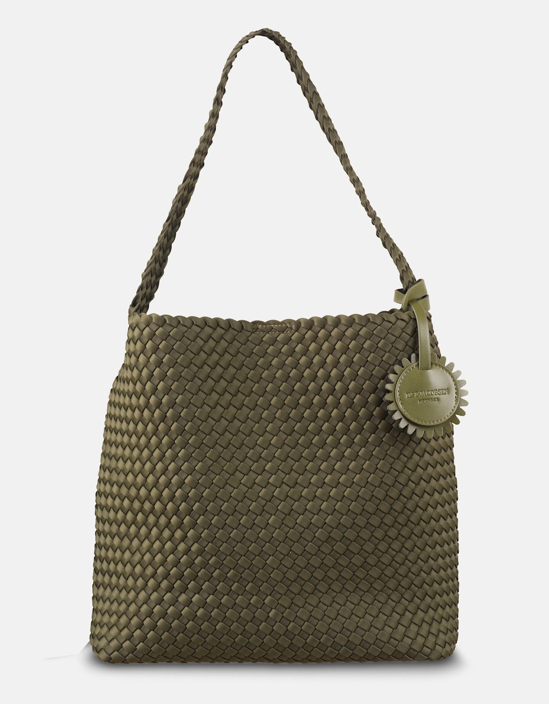 Ilse Jacobsen Braided Woven Womens Shell Tote Bag - Army 410