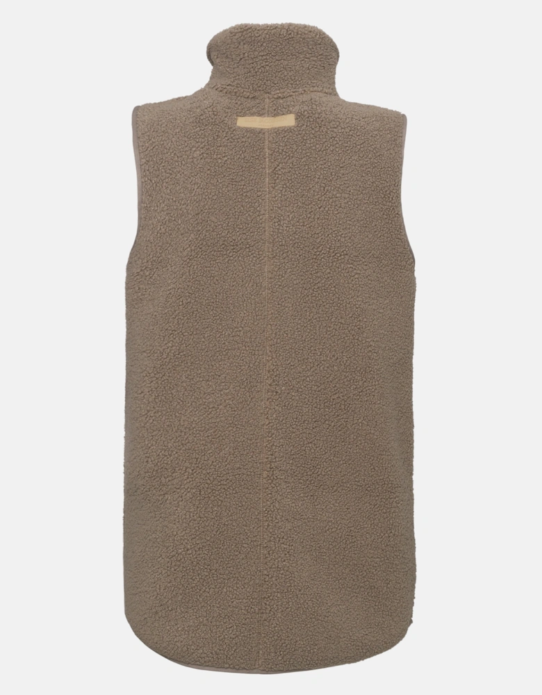 Ilse Jacobsen Long Pile Womens Gilet - Greige 105