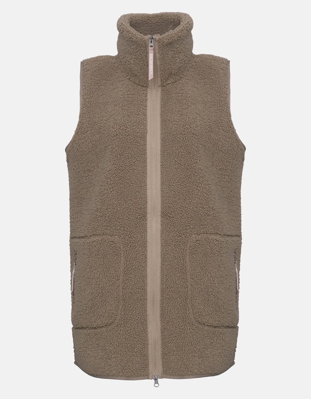 Ilse Jacobsen Long Pile Womens Gilet - Greige 105