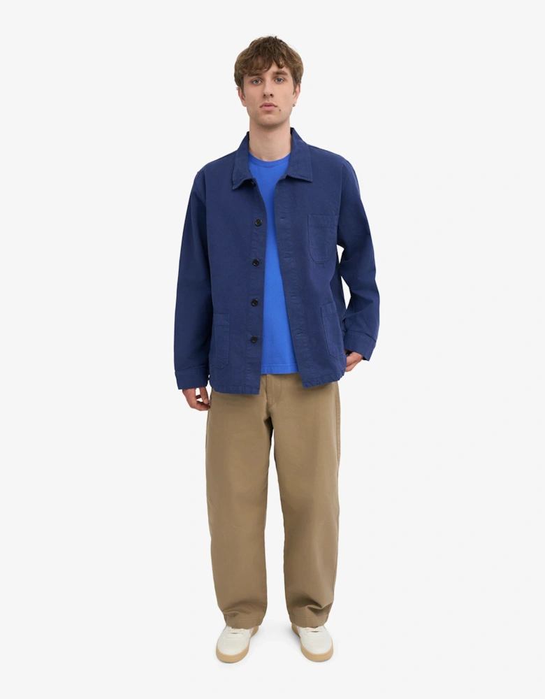 Colorful Standard Mens Organic Workwear Jacket - Marine Blue