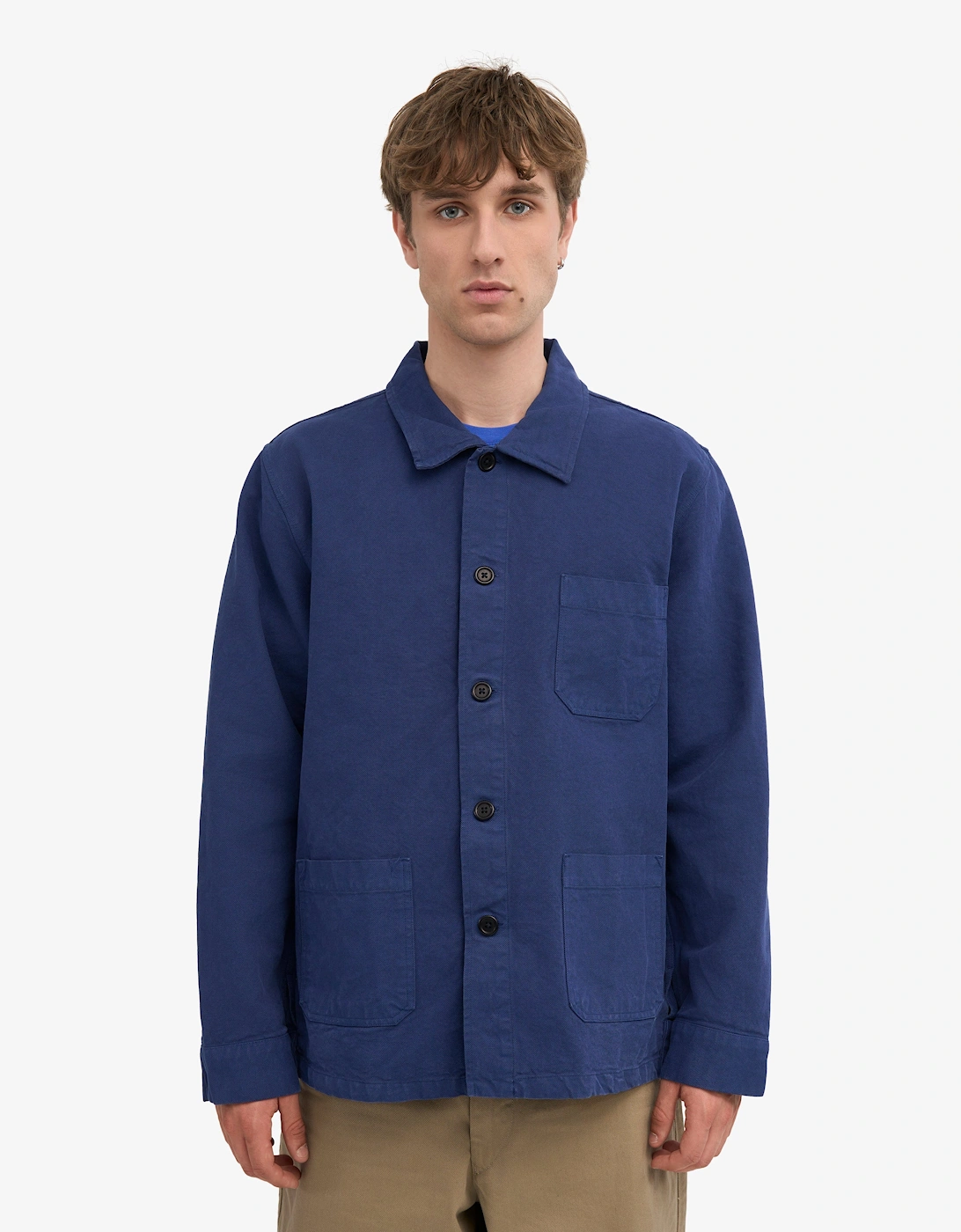 Men's Colorful Standard Mens Organic Workwear Jacket - Marine Blue - Navy - Size: 38/Regular