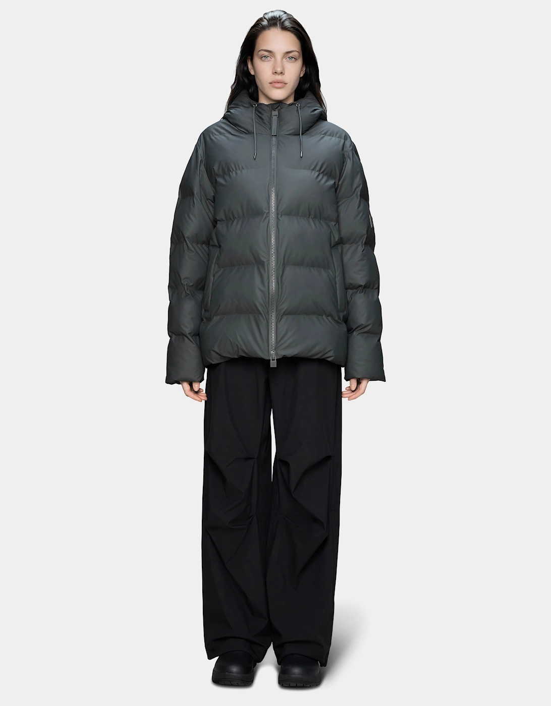 Rains Alta Unisex Puffer Jacket - 153 Dark Grey