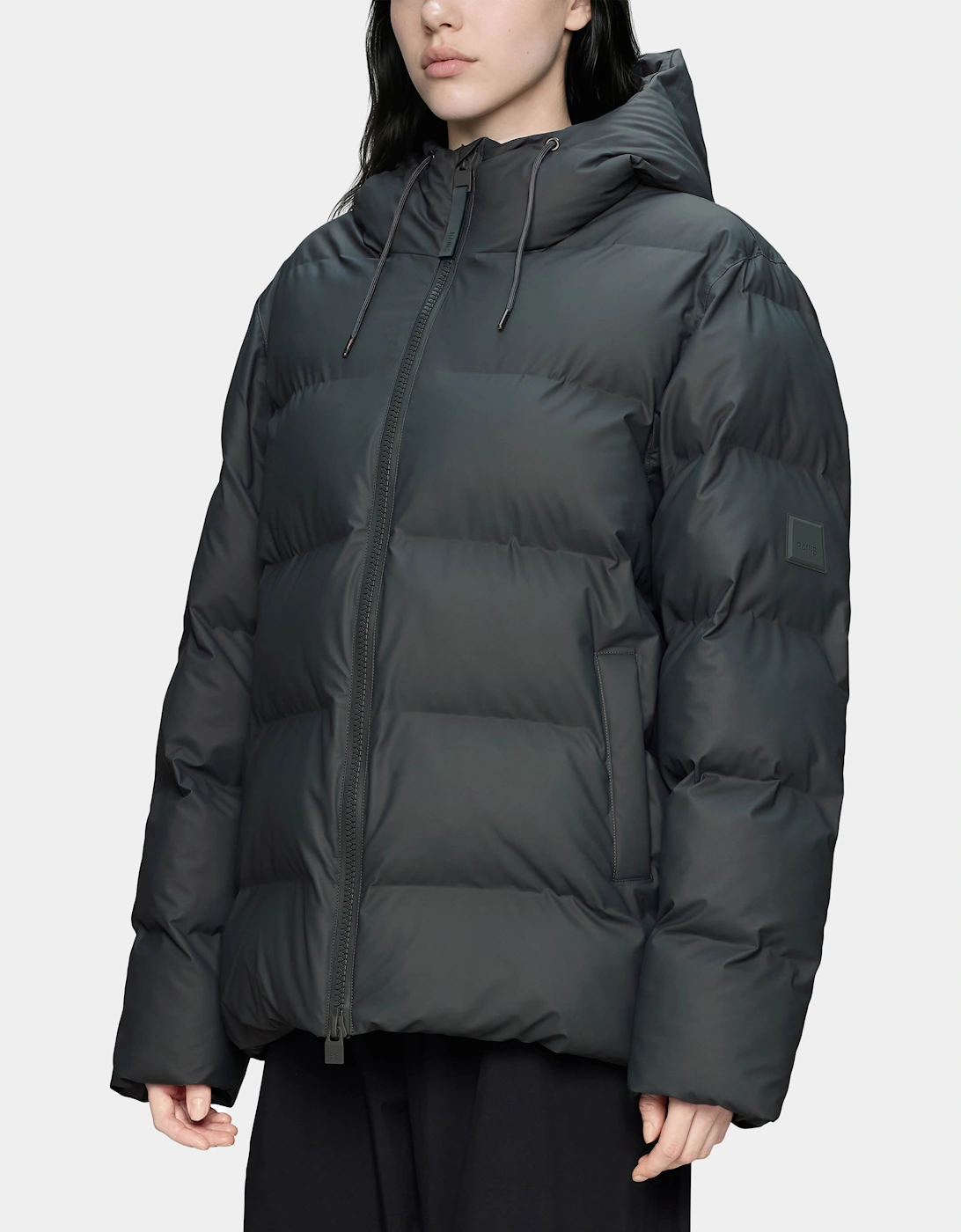 Rains Alta Unisex Puffer Jacket - 153 Dark Grey