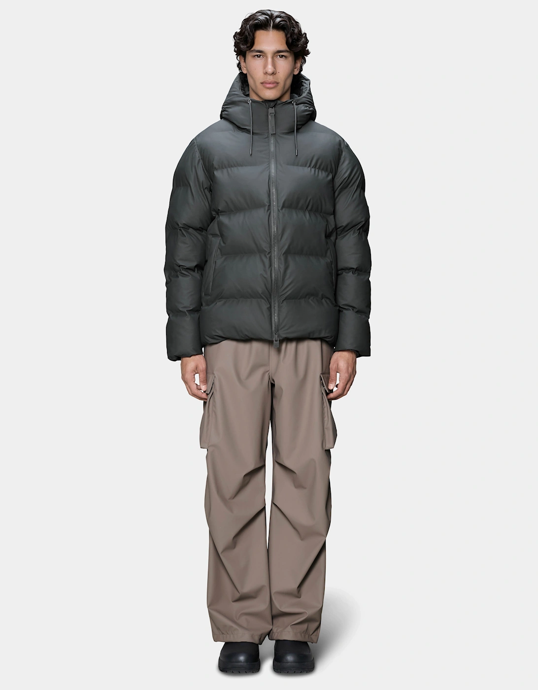 Rains Alta Unisex Puffer Jacket - 153 Dark Grey
