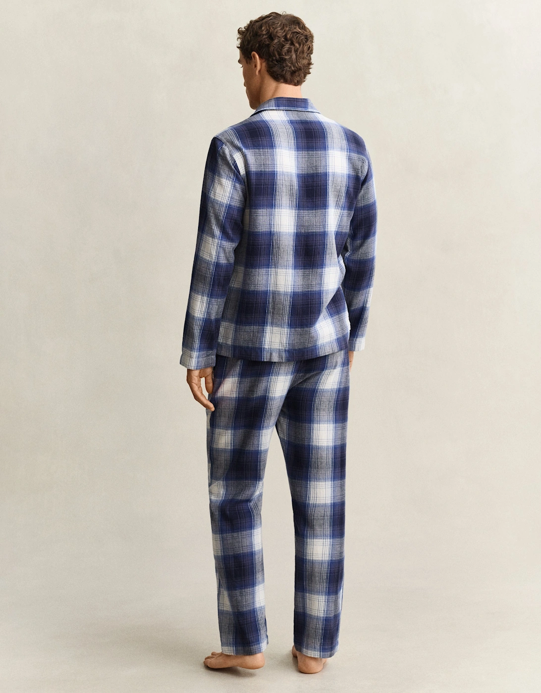 GANT Mens Flannel Checked Pyjama Set Gift Box - 410 Marine