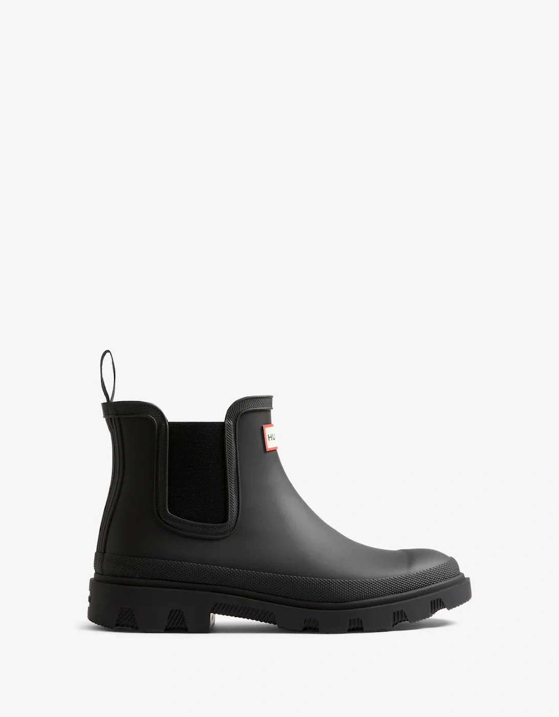 Hunter Downpour Chelsea Boots for Women, Black Waterproof Rubber Rain Boots, UK Size 11 EU Size 45