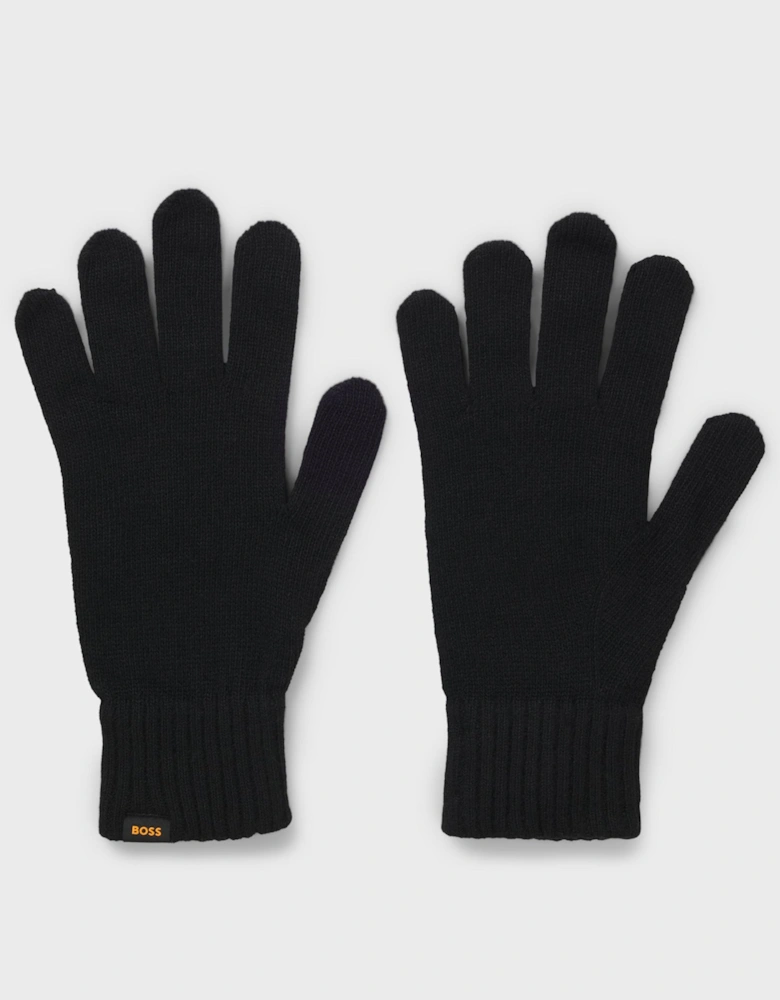 BOSS Orange Mens Kalipso Kintted Gloves & Beanie Hat Gift Set - Dark Blue 404
