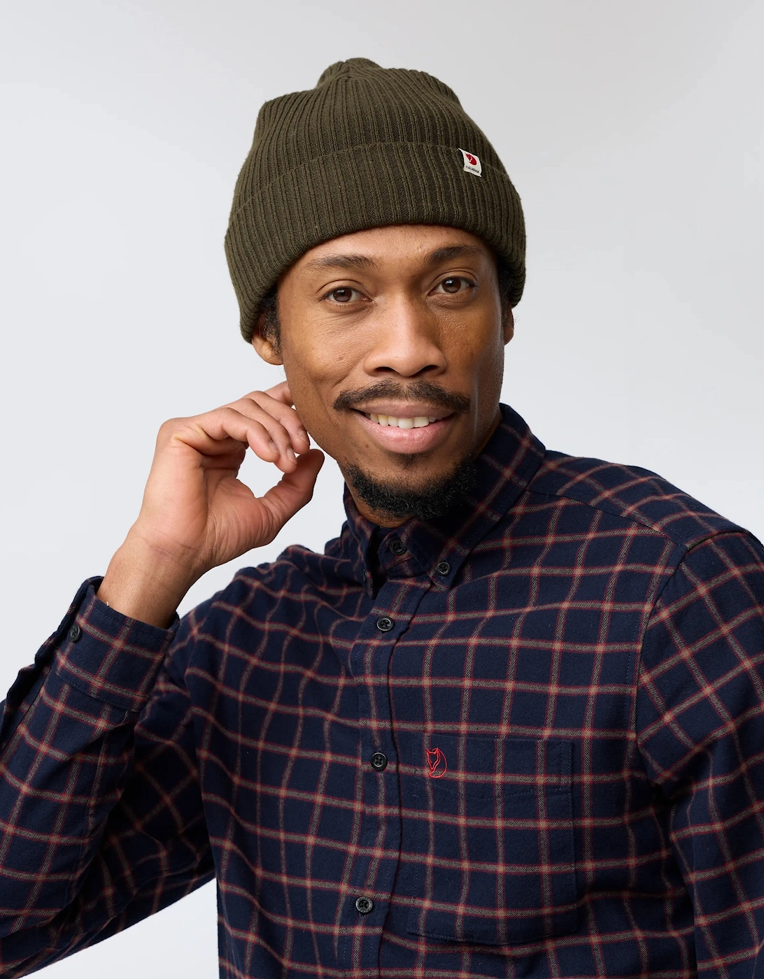 Fjallraven Övik Flannel Mens Long Sleeve Shirt - Dark Navy 555