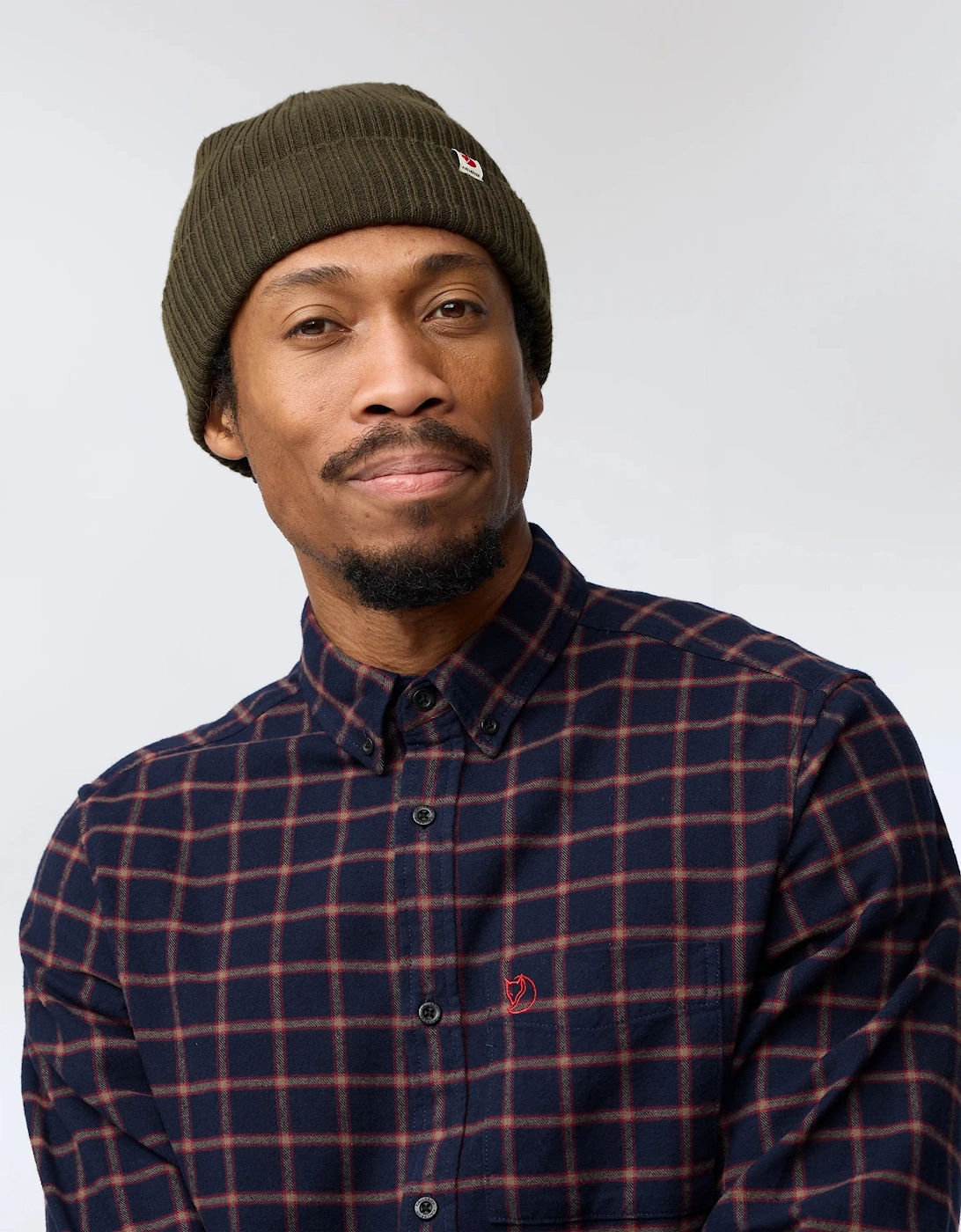 Fjallraven Övik Flannel Mens Long Sleeve Shirt - Dark Navy 555