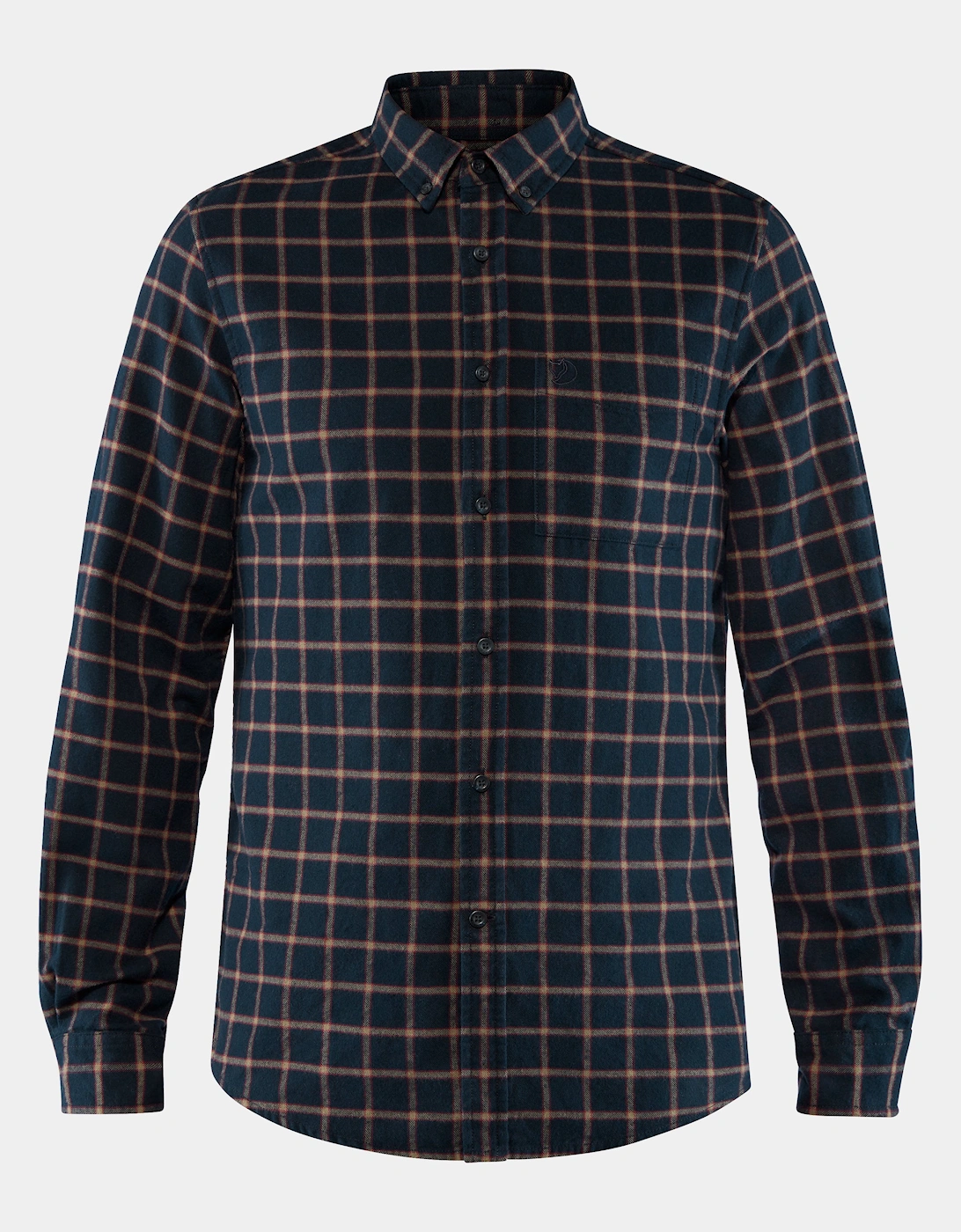 Fjallraven Övik Flannel Mens Long Sleeve Shirt - Dark Navy 555