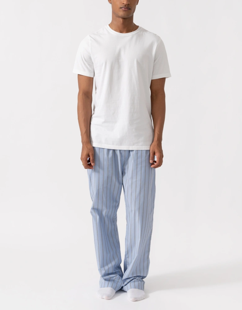 GANT Mens Striped Poplin Pyjama Pants - 411 Lavender Blue