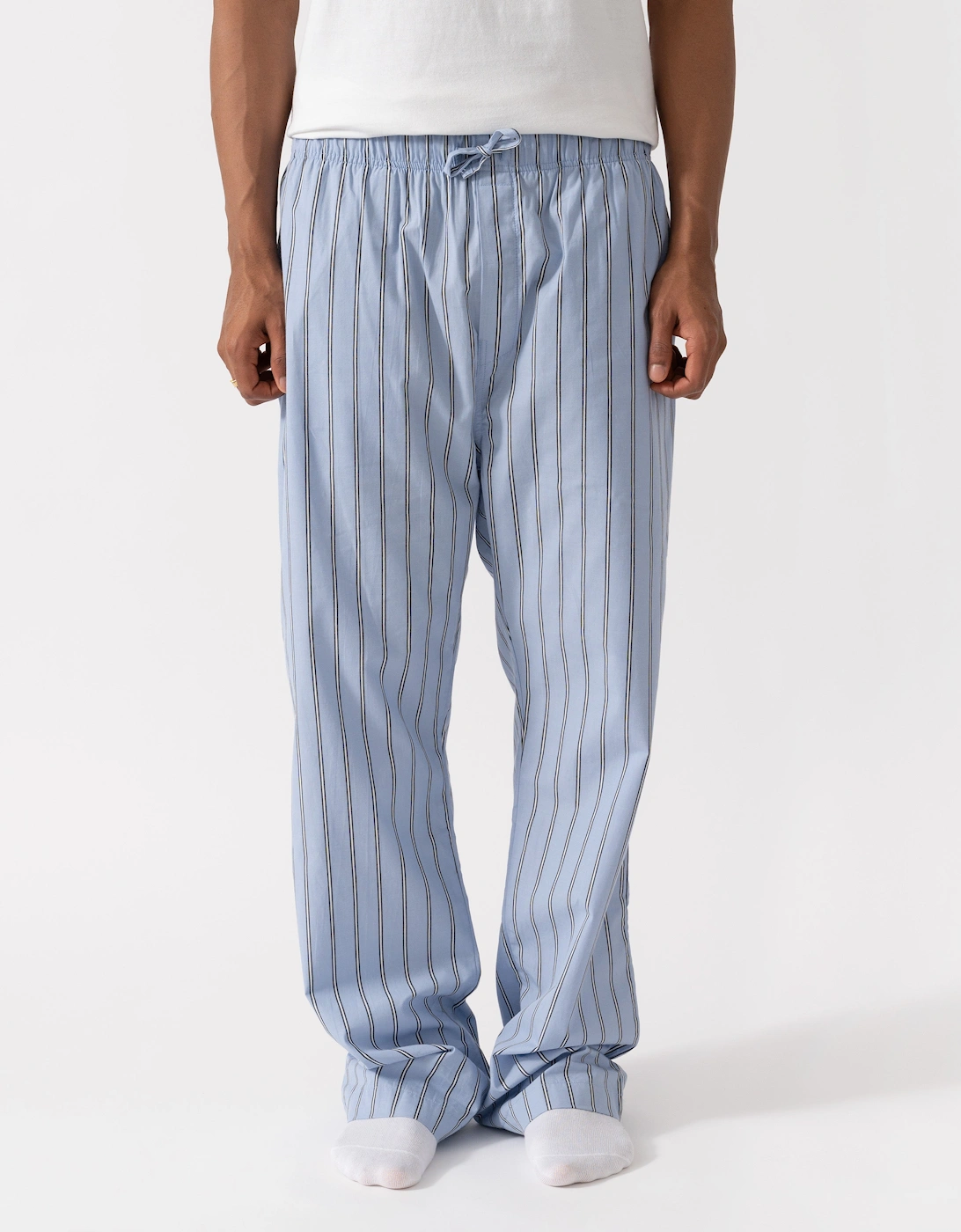 GANT Mens Striped Poplin Pyjama Pants - 411 Lavender Blue