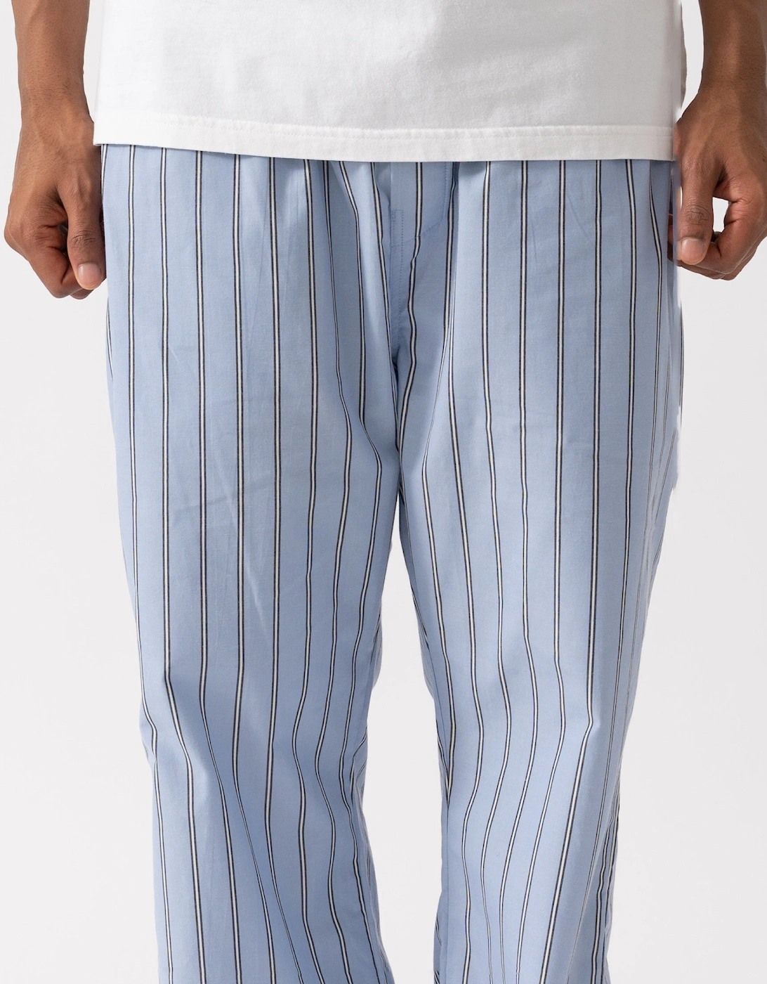 GANT Mens Striped Poplin Pyjama Pants - 411 Lavender Blue