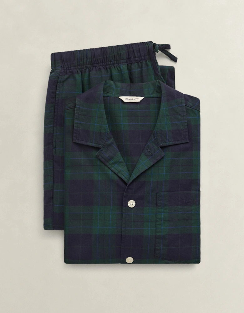 GANT Mens Checked Pyjama Set Giftbox - 374 Tartan Green